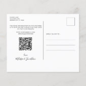 Cartes de mariage pour chien avec code QR pour pho (Dos)