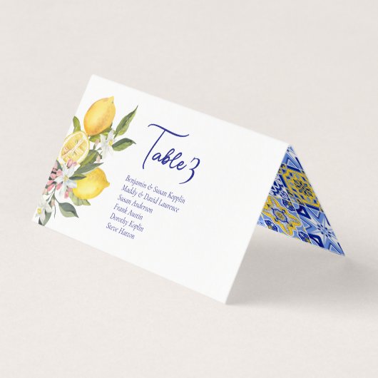 Cartes de Mariage pour citrons méditerranéens (Front)