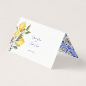 Cartes de Mariage pour citrons méditerranéens (Back)