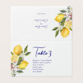 Cartes de Mariage pour citrons méditerranéens (Outside Unfolded)