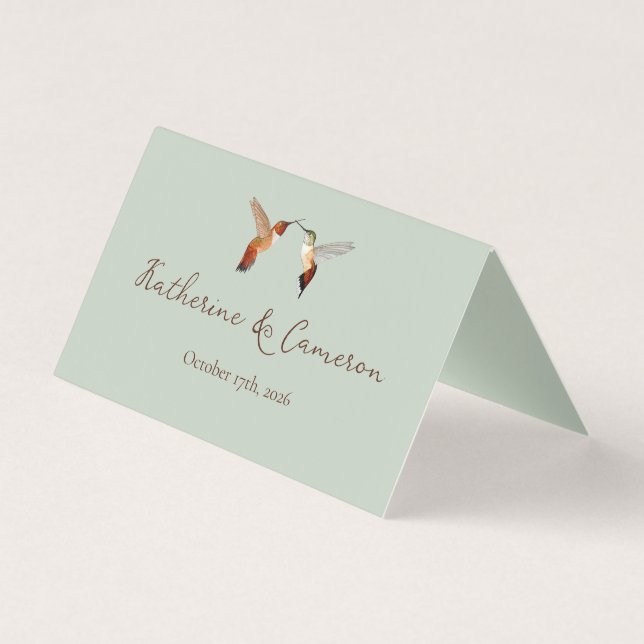 Cartes de mariage pour colibris (Back)