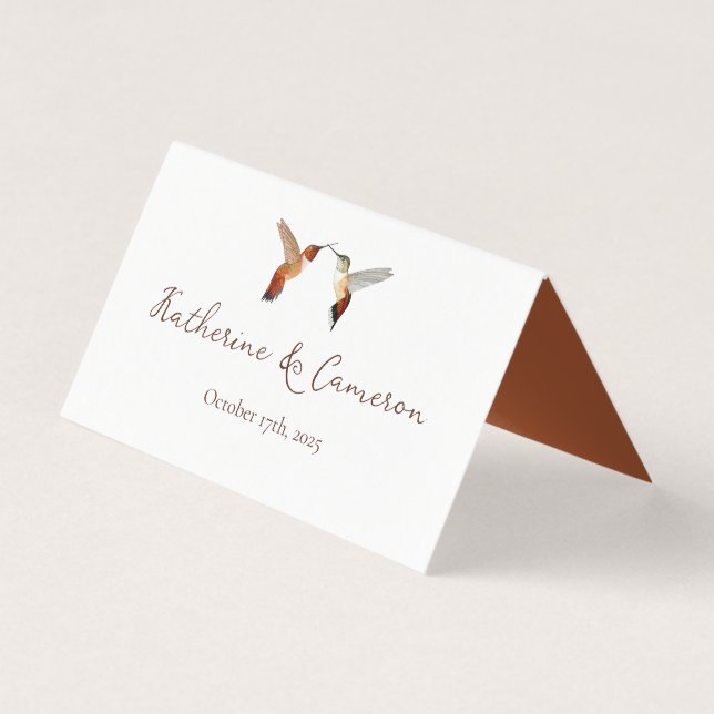 Cartes de mariage pour oiseaux-mouches (Back)