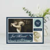 Cartes de mariage pour photo de mariage nautique d (Debout devant)