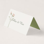 Cartes de Mariage pour table de fleurs roses (Back)