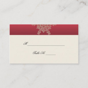 Cartes de Mariage Red et Gold Snowflake