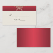 Cartes de Mariage Red et Gold Snowflake (Devant / Derrière)