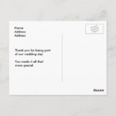 Cartes de mariage Remerciements Vert Jaune Automne (Dos)