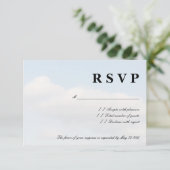 Cartes de mariage RSVP bleu ciel blanc (Debout devant)