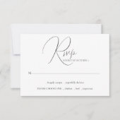 Cartes de mariage RSVP Calligraphie minimaliste (Devant)