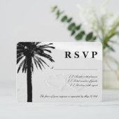 Cartes de mariage RSVP Coeurs dans le sable | Thèm (Debout devant)