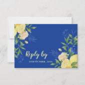 Cartes de mariage RSVP élégantes inspirées de la M (Devant)
