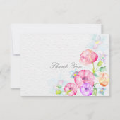 cartes de mariage RSVP fleurs colorées aquarelle (Dos)