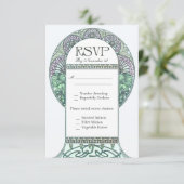 Cartes de mariage RSVP Jardin enchanté (Debout devant)