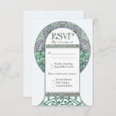 Cartes de mariage RSVP Jardin enchanté (Devant / Derrière)