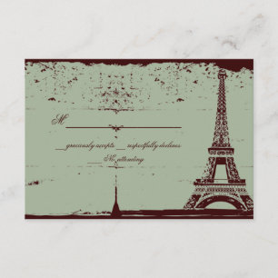 Cartes de mariage RSVP Tour Eiffel