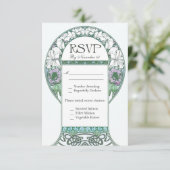 Cartes de mariage RSVP Vintage Art Nouveau (Debout devant)