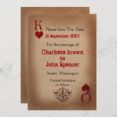 Cartes de Mariage Rustique Las Vegas (Devant / Derrière)