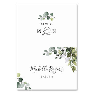Cartes de Mariage Rustique Verdure pliées