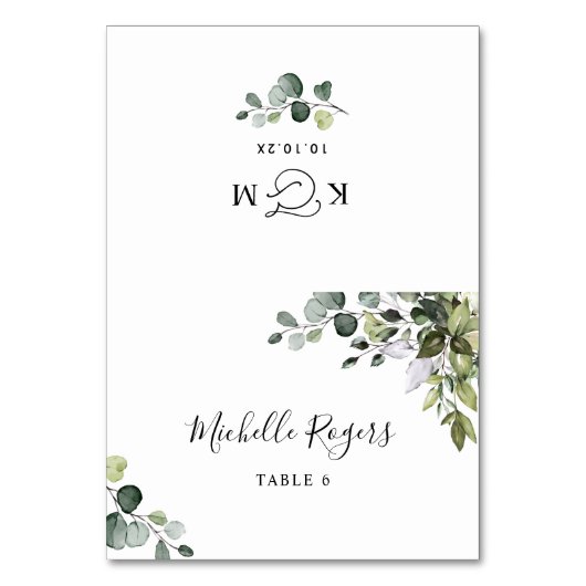 Cartes de Mariage Rustique Verdure pliées (Par défaut)