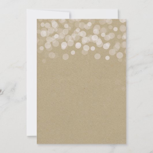 Cartes de mariage rustiques simples en papier kraf (Dos)