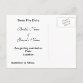 Cartes de mariage 'Save The Date' (Dos)