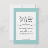 Cartes de Mariage 'Save the Date' avec Silhouettes (Dos)