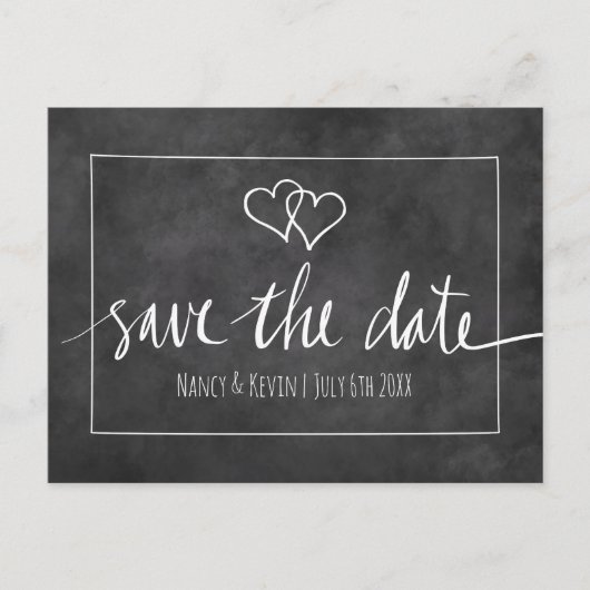 Cartes de mariage "save the date" avec typographie (Devant)