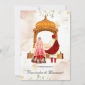 Cartes de mariage Sikh faire-part de mariage sikh (Devant)