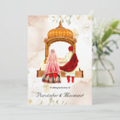 Cartes de mariage Sikh faire-part de mariage sikh (Debout devant)