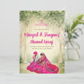 Cartes de mariage Sikh numériques invitations pend (Debout devant)