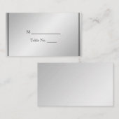 Cartes de Mariage Silver Elegance (Devant / Derrière)