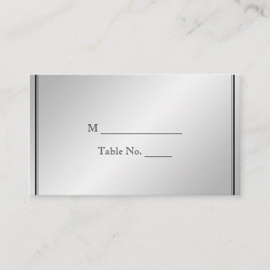 Cartes de Mariage Silver Elegance (Devant)