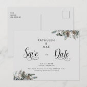 Cartes de mariage simples en forme de pommes de pi (Devant / Derrière)