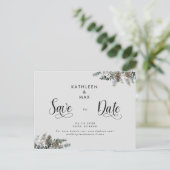 Cartes de mariage simples en forme de pommes de pi (Debout devant)