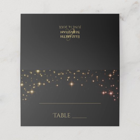 Cartes de Mariage Sparkles chatoyantes (Extérieur déplié)