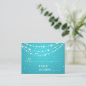 Cartes de mariage Sparkling Chain Blue (Debout devant)