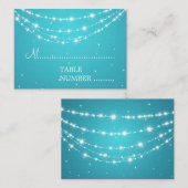 Cartes de mariage Sparkling Chain Blue (Devant / Derrière)