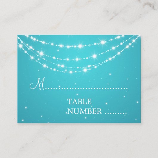 Cartes de mariage Sparkling Chain Blue (Devant)