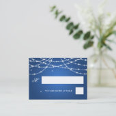 Cartes de mariage Sparkling String Bleu (Debout devant)