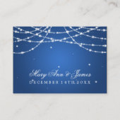 Cartes de mariage Sparkling String Bleu (Dos)