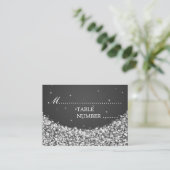 Cartes de mariage Star Sparkle Noir (Debout devant)