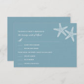 Cartes de mariage stylish Starfish RSVP/Response (Devant / Derrière)
