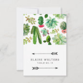 Cartes de mariage succulentes de désert (Devant)