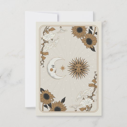 Cartes de Mariage Tarot de Sauvegarde de Date Sole (Dos)