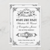 Cartes de mariage thème conte de fées (Devant / Derrière)