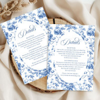 Cartes de mariage Toile Roses élégantes Détails