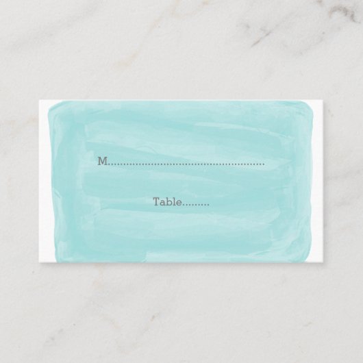 Cartes de Mariage Turquoise Watercolor (Devant)