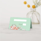Cartes de Mariage vert et floral (Devant)