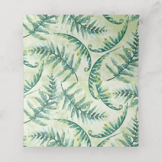 Cartes de Mariage vertes (Intérieur déplié)