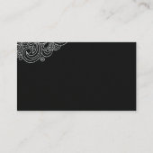 Cartes de Mariage vintage Black Swirl (Dos)
